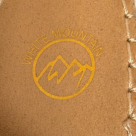 (6.5) BLUE SLIP-ON JEWELED PLATFORM WEDGE SANDAL JUTE WRAPPED ESPADRILLE BOTTOM - Picture 5 of 11